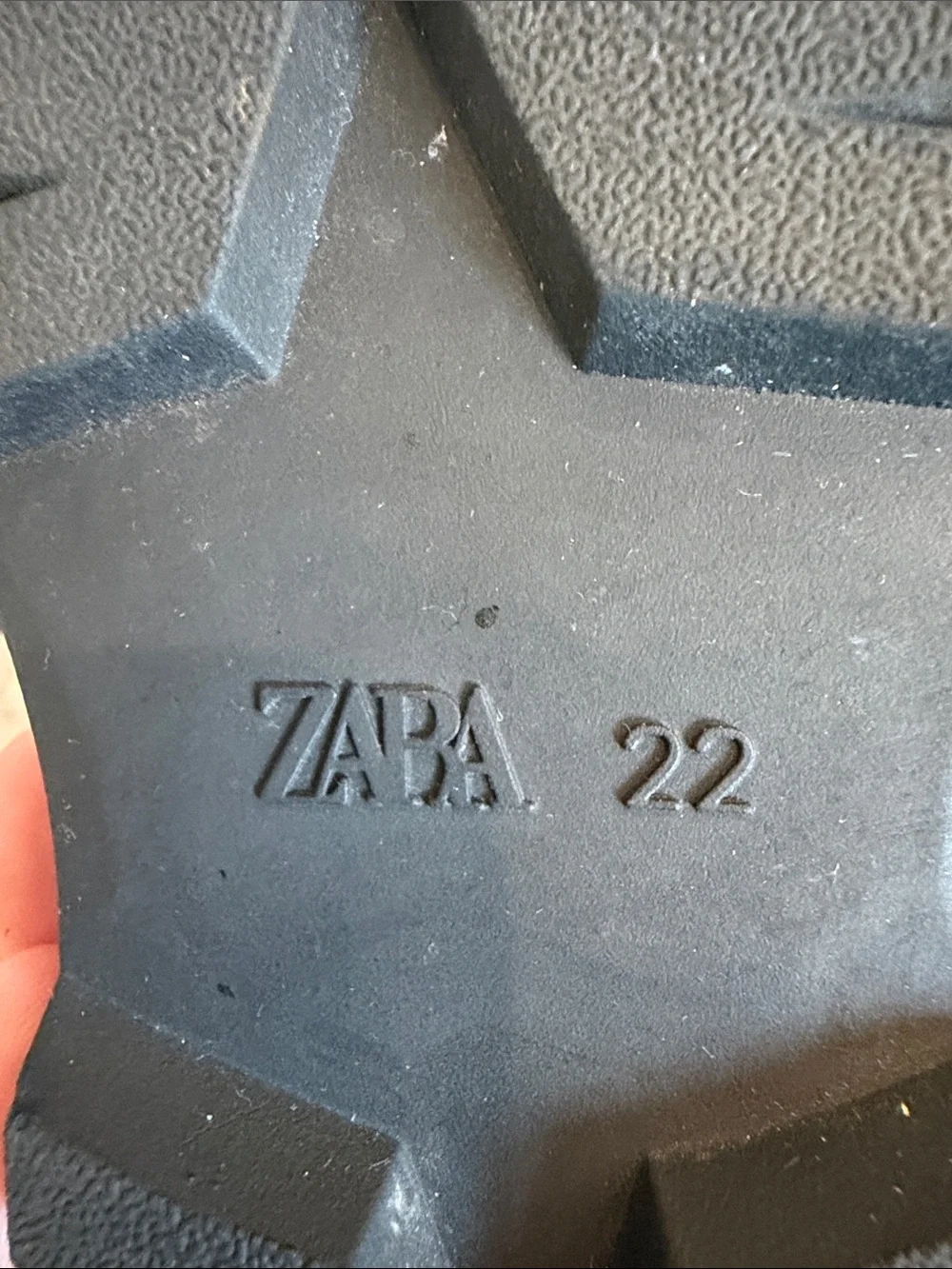 Zara Toddler Black Lug-Sole Chelsea Boots with Side Zip